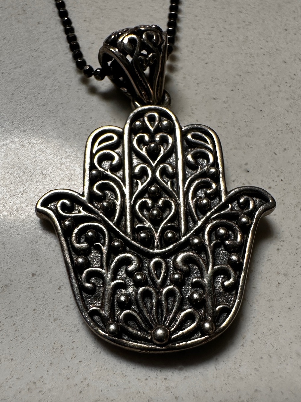 Samuel B. Sterling Silver 925 Hamsa Pendant Necklace